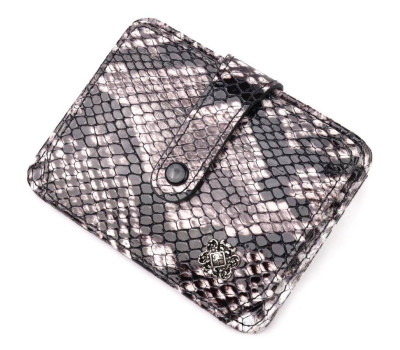 Візитниця з натуральної фактурної шкіри під змію KARYA 20967 Різнокольоровий