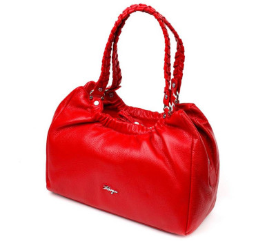 Яскрава сумка жіноча з ручками KARYA 20843 шкіряна Червоний