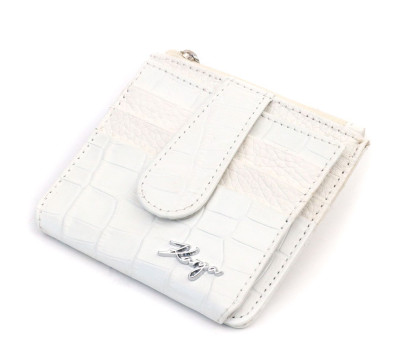 Оригінальна візитниця з натуральної фактурної шкіри KARYA 20995 Білий
