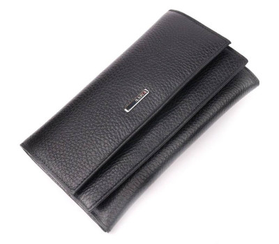 Класичний жіночий гаманець із натуральної шкіри KARYA 21013 Чорний