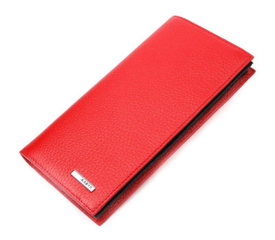 Яркий вертикальный женский кошелек из натуральной кожи KARYA 21018 Красный