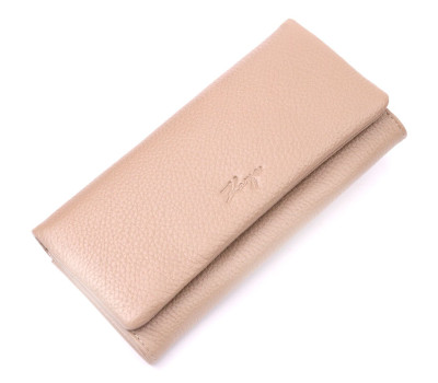 Превосходный женский кошелек из натуральной кожи KARYA 21023 Бежевый