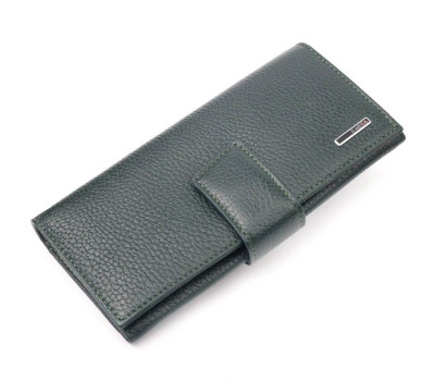 Невероятный женский кошелек из натуральной кожи KARYA 21027 Зеленый