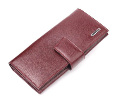 Зручний жіночий гаманець із натуральної шкіри KARYA 21028 Бордовий