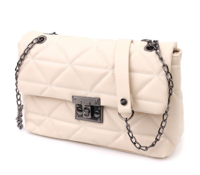 Красивая женская сумка из эко-кожи Vintage 18710 Бежевый