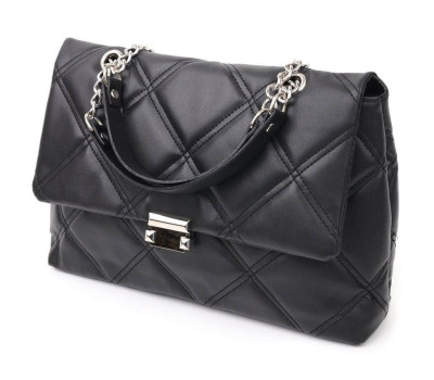 Классическая женская сумка из эко-кожи Vintage 18713 Черный