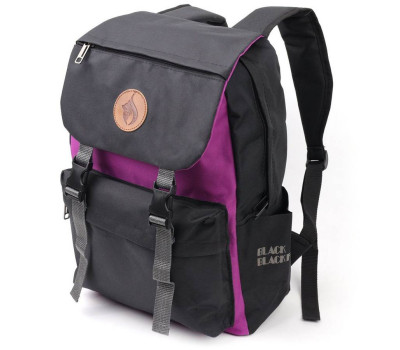 Молодежный вместительный текстильный рюкзак Vintage 18719 Черный