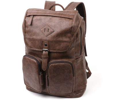 Добротный рюкзак из эко-кожи Vintage sale_15001 Коричневый