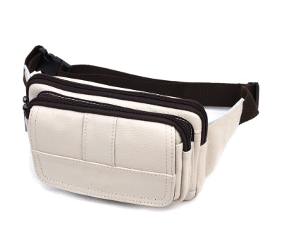 Сумка на пояс із натуральної шкіри Vintage 21305 Біла