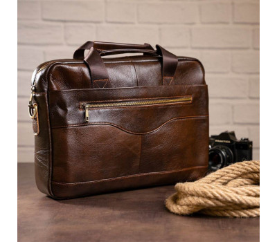 Сумка чоловіча під ноутбук Vintage 14669 Коричнева
