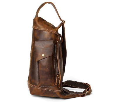Мужская винтажная сумка через плечо Vintage 14782 Коричневая