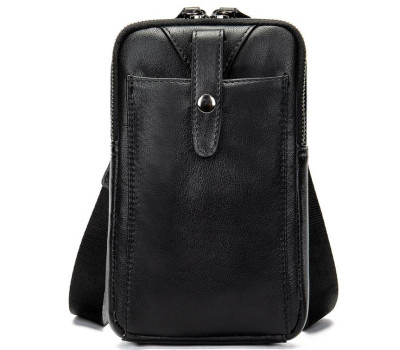 Компактная сумки из натуральной кожи Vintage 14811 Черная