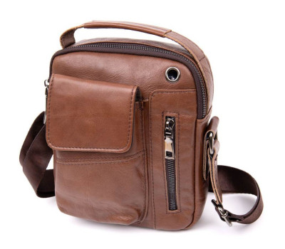 Мессенджер з отвором для навушників чоловічий Vintage 20414 Коричневий