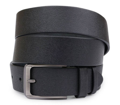 Матовий чоловічий ремінь батал Vintage 20731 Чорний