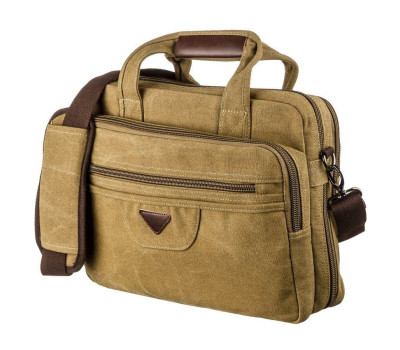 Сумка текстильна для ноутбука 15.6 на два відділення Vintage 20181 Хакі