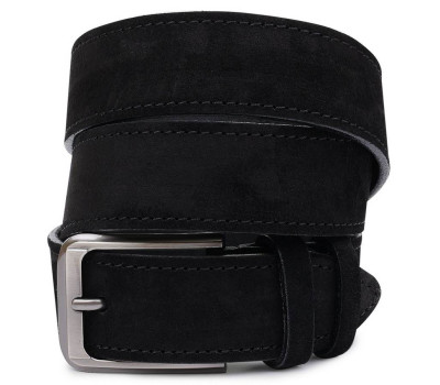Замшевий чоловічий ремінь Vintage 20733 Чорний