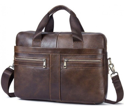 Сумка чоловіча Vintage 14626 шкіряна Коричнева