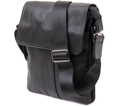 Сумка чоловіча почтальонка Vintage 20442 Чорна
