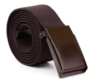 Текстильний ремінь з коричневою пряжкою Vintage 20531 Коричневий
