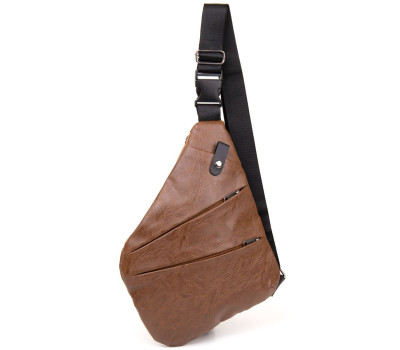 Сумка слінг кожзам Vintage 20567 Світло-коричнева