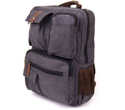 Рюкзак текстильний дорожній унісекс Vintage 20617 Графіт