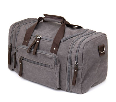 Дорожная сумка текстильная Vintage 20665 Серая