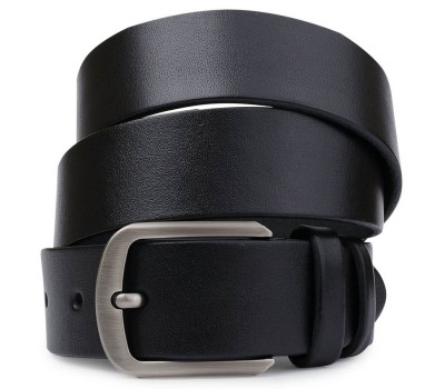 Шкіряний стильний ремінь для чоловіків Vintage 20725 Чорний
