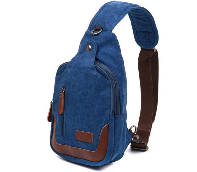 Текстильна чоловіча сумка через плече Vintage 20387 Синій