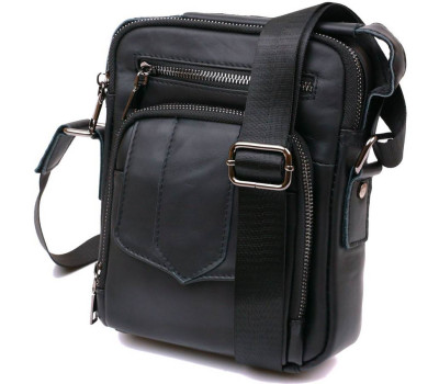 Сумка чоловіча зі шкіри Vintage 20692 Чорний