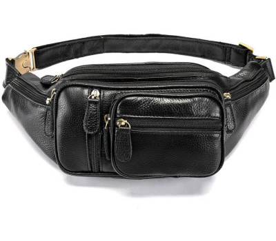 Поясна cумка чоловіча Vintage 14817 Чорна