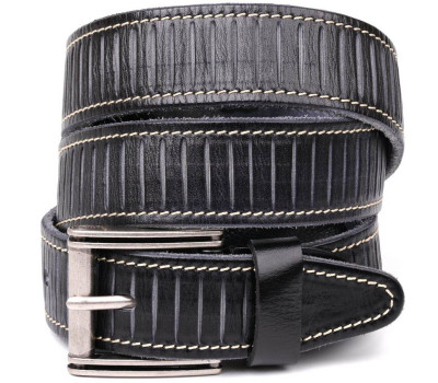 Ремінь чоловічий Vintage 20072 Чорний