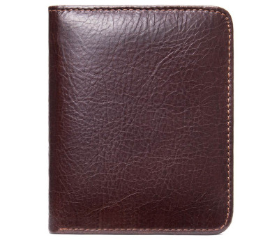 Мужское портмоне mini глянцевое 20245 Vintage Коричневое