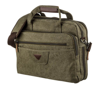 Сумка текстильна для ноутбука Vintage 20185 Зелена