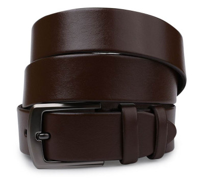 Гладкий чоловічий ремінь Vintage 20748 Коричневий