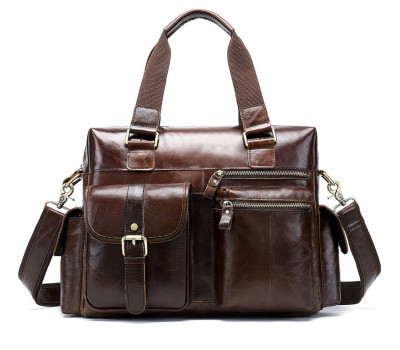 Сумка мужская под ноутбук Vintage 14676 Коричневая