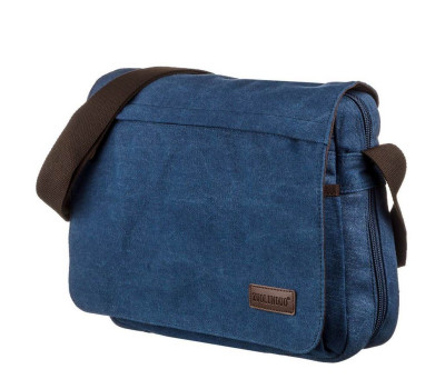 Текстильна сумка для ноутбука 13 дюймів через плече Vintage 20189 Синя