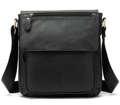 Сумка на плече зі шкіри Vintage 20021 Чорна