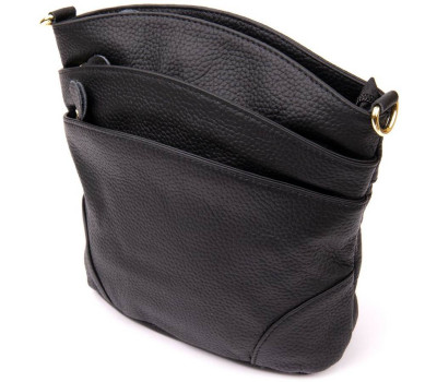 Жіноча компактна сумка зі шкіри 20415 Vintage Чорна