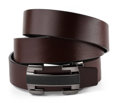 Ремінь чоловічий з пряжкою куточки Vintage 20261 Коричневий