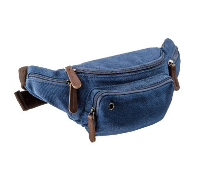 Сумка поясна текстильна Vintage 20173 Синя