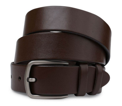 Добротний шкіряний чоловічий ремінь Vintage 20742 Коричневий