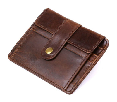Кожаный мужской кошелек Vintage 20485 Коричневый