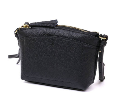 Жіноча шкіряна сумка Vintage 20488 Чорний