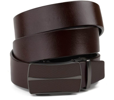 Ремінь чоловічий з автоматичною пряжкою Vintage 20305 Коричневий