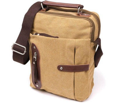 Сумка вертикальна текстильна Vintage 20154 Хакі