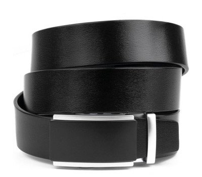 Ремінь чоловічий з автоматичною пряжкою Vintage 20294 Чорний