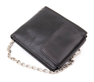 Портмоне унисекс с цепочкой Vintage 20424 Черное