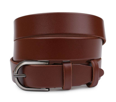 Добротний шкіряний ремінь Vintage 20793 Коричневий