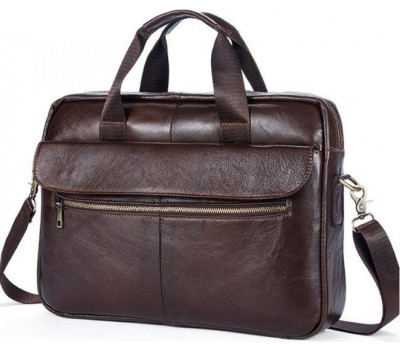 Сумка містка Vintage 14641 шкіряна Коричнева