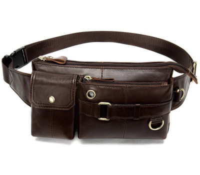 Поясна cумка чоловіча Vintage 14897 Коричнева